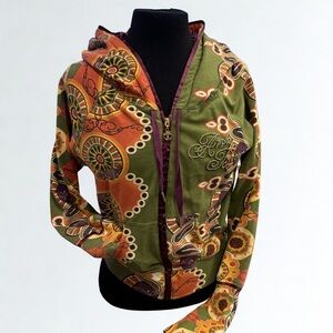 Apple Bottoms Olive Multi-Colour Hooded Zip-Up.